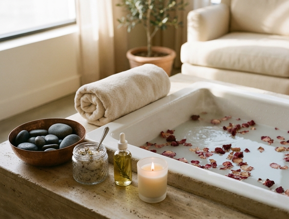 Pedicure chairs with glass basins and footrests in the salon